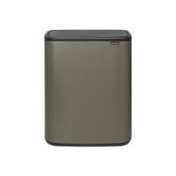 Poubelle de tri BO TOUCH BIN 2x30L Platinium BRABANTIA