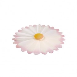 Couvercle silicone 23cm Marguerite blanche et rose