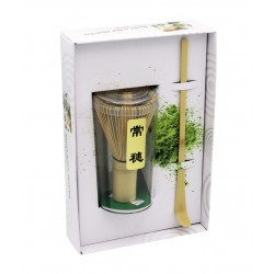 Fouet à thé matcha et spatule en bois