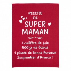Torchon Messages "Super Maman"