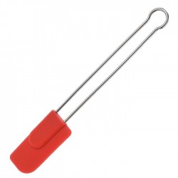 Demi-spatule maryse inox et silic rouge