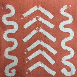 Serviettes en papier (x20) 40x40 Khaïma ocre rouge