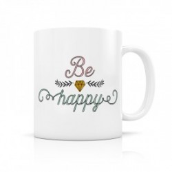 Mug blanc "Be happy"