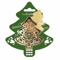 Emporte-pièce +embosseur en bois Sapin NOEL