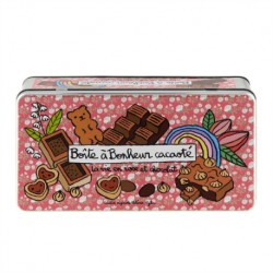 Boîte métal à Chocolats "Bonheur cacaoté"