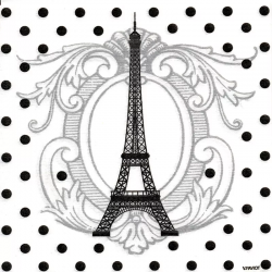 Serviettes en papier (x20) 40x40 Tour Eiffel