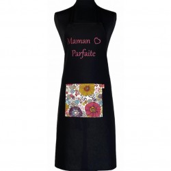 Tablier adulte Noir MAMAN PARFAITE