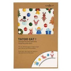 Tatouages pour assiettes de Noël "Dessins colorés" COOKUT