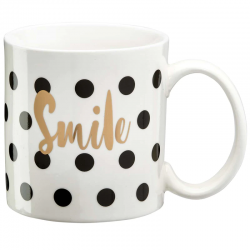 Mug "Smile" Black & Gold
