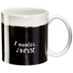Mug "2minutes, j'infuse" Black & Gold