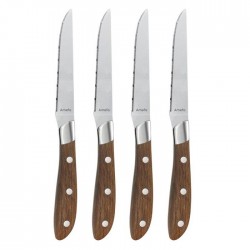 Set 4 couteaux à steak manche en bois AMEFA