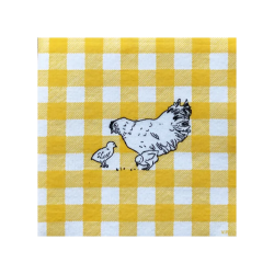 Serviettes Cocktail en papier (x20) 25x25 Poulette