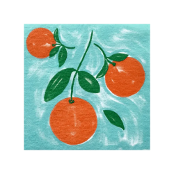 Serviettes Cocktail en papier (x20) 25x25 Orange Amere
