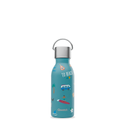 Bouteille isotherme 350ml Honolulu Bleu QWETCH