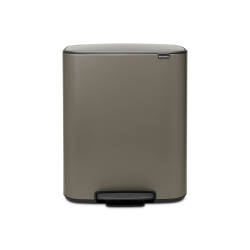 Poubelle de tri BO PEDALE 2x30L Platinium BRABANTIA