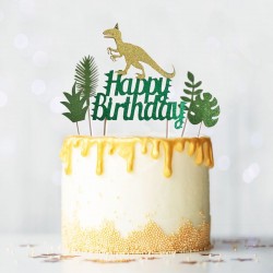 Cake Topper Happy Birthday Dino PATISDECOR