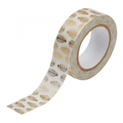 Masking tape Feuilles doré - 10 m