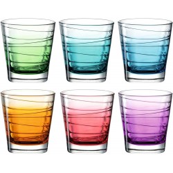 Lot de 6 verres à eau couleurs VARIO STRUTTURA LEONARDO