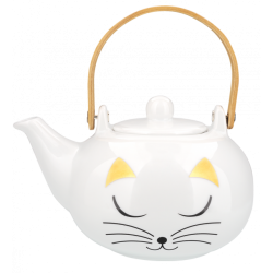 Théière porcelaine MATINAL TEA White cat