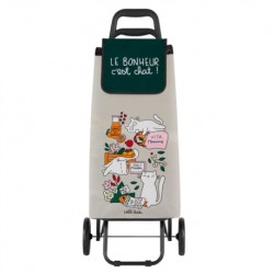 Housse de chariot "Le bonheur c'est chat"