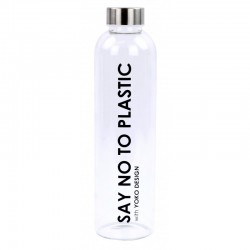 Bouteille en verre 750ml "Say No to plastic" YOKO