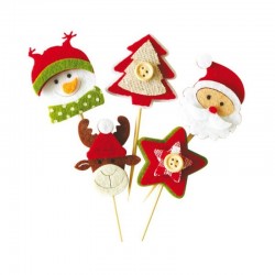Cake Topper en feutrine x10 Noël