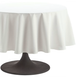 Nappe ronde coton Blanc D180 CAMBRAI