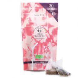 Pack de 20 sachets de Thé vert glacé "Coco framboise"...