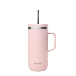 Cold Cup avec anse 600ml Rose pastel QWETCH