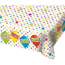 Nappe plast 1,8m "Happy birthday"