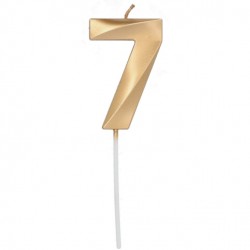 Bougie chiffre 7 GLAMOUR Or