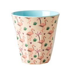 Tasse Medium en mélamine "Flamants roses" 9cm RICE