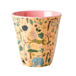Tasse Medium en mélamine "Jungle rose" 9cm RICE