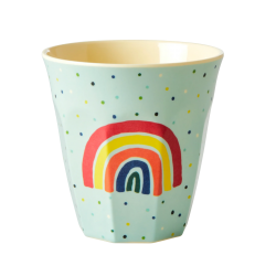 Tasse Medium en mélamine "Rainbow vert" 9cm RICE