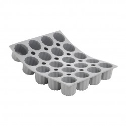 Moule à 20 mini-cannelés en silicone Elastomoule DE BUYER