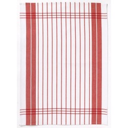 Torchon à petites rayures Rouge 50x70 WINKLER