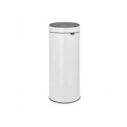 Poubelle ronde Touch bin 30L Blanche BRABANTIA