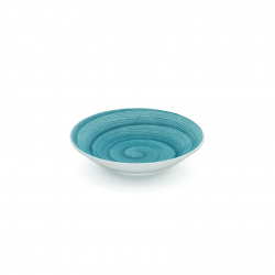 Assiette à soupe céramique Pétrole MEMENTO