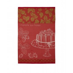 Torchon "Charlotte aux fraises Rouge" COUCKE