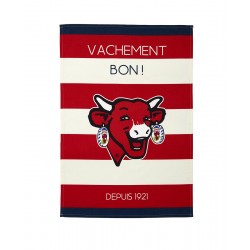 Torchon "Vache qui rit" Rayé rouge COUCKE