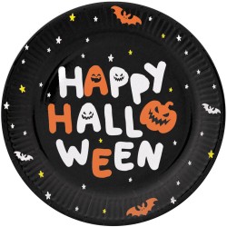 Lot de 8 assiettes en carton HAPPY HALLOWEEN