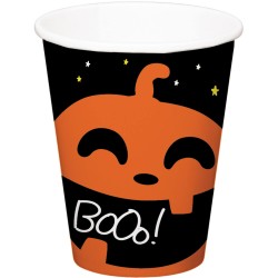 Lot de 6 gobelets en carton Booo! HALLOWEEN
