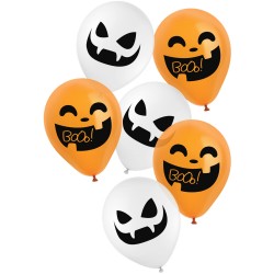 Lot de 6 ballons Booo! HALLOWEEN