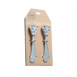 Lot de 2 tartineurs "Fromage" Argent