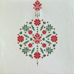 Serviettes en papier (x20) 40x40 Boule brodée
