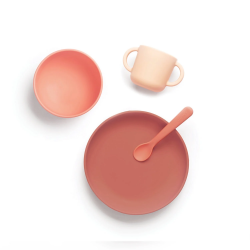 Coffret repas enfant en silicone à ventouse CORAL
