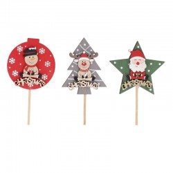 Lot de 3 Cake toppers "Christmas"