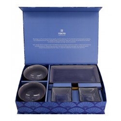 Coffret Sushis 8pièces GLASSY Bleu