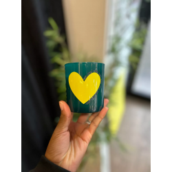 Bougie parfumée "Coeur" Bleu canard