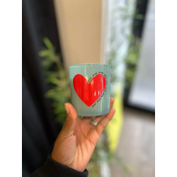 Bougie parfumée "Coeur" Bleu clair